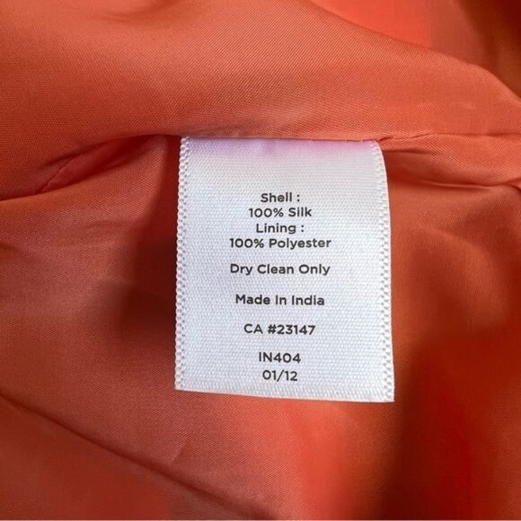 Talbots Summer Gingham Silk Shantung Sleeveless Blouse - 8P - Picture 5 of 5